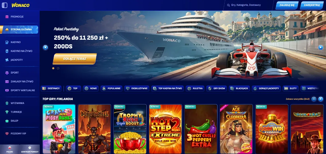 Wonaco Casino – Oficjalna Strona Kasyna Online w Polsce